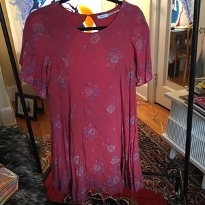 Red sun dress with open back